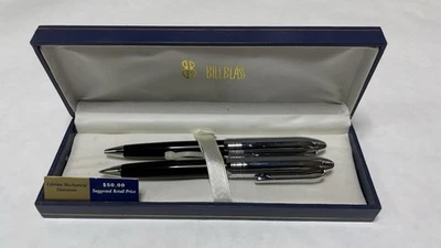 Juego de lápices mecánicos de bolígrafo Bill Blass 211-3 cromo negro nuevo de colección Foto 1 de 4