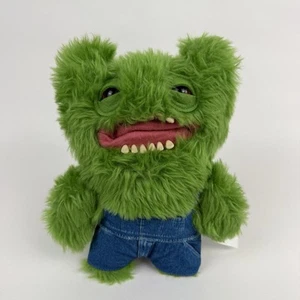 "Fuggler Old MacFuggler peto verde divertido monstruo feo juguete suave peluche 9"" raro" - Imagen 1 de 4