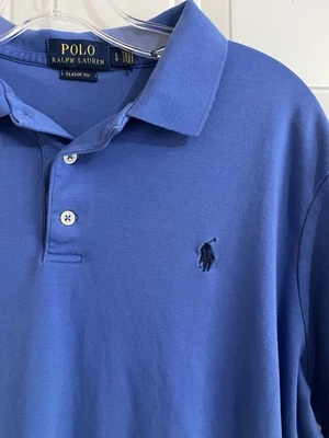 Polo Ralph Lauren Polo Shirt Boys Youth Large Blue Classic Fit Navy Pony Preppy - Image 1 of 4