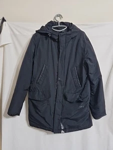 DKNY Mens Black Parka Down Fill With Multiple Pockets Size Small - Picture 1 of 24