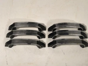 6 Vintage Chrome/Black Drawer pulls,Cabinet handle,Art Deco Atomic age 50s USA - Picture 1 of 12
