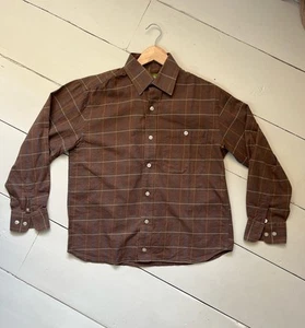 Orvis Outdoor Country Brown Plaid Button-Down Long sleeve Shirt Size Small - Picture 1 of 8