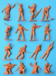 COMBAT SOLDIERS Kellogg cereal toys 1964 - complete set - toy soldiers Marx GIs - Picture 1 of 3