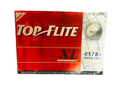 12 Count Top-Flight XL Distance White Golf Balls ( DT 90 Extra Spin ) New Other - Image 1 of 2