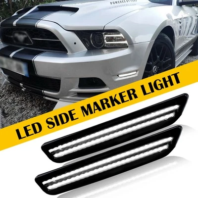 Luces LED laterales izquierda y derecha para Ford Mustang Base GT 2010-14 Shelby GT500 Foto 1 de 4