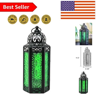 Linterna vela marroquí mediana - patrones de luz encantadores para cada ocasión Foto 1 de 4