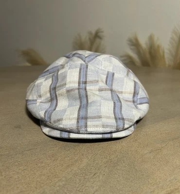 Epoch Hats Company Plaid Ivy Cap Hat 100% Cotton Light Blue L/XL - Image 1 of 4