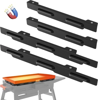 Protetores de vento Blackstone 28" chapa de aço inoxidável magnética preta - Imagem 1 de 4