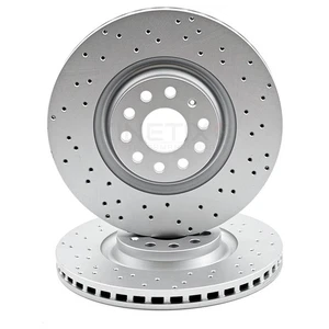 Para Seat Leon Cupra 2013-2020 Cross Discos Freno Delant. Perforados Par 340mm - Imagen 1 de 13