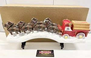 Budweiser Clydesdale Horses Wagon Sleigh Statue Cooler Door Handle BNIB RARE! - Picture 1 of 11
