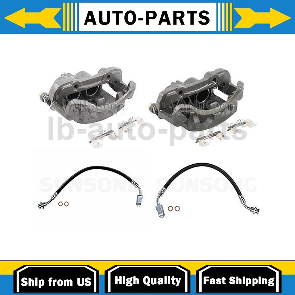 Front Brake Calipers Front Brake Hoses Line Fits Nissan D21 2.4L 3.0L_ - Image 1 of 4