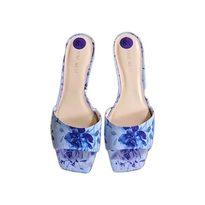 Nine West Inya Kitten Heeled  Mule Sandal In Purple And Blue Size 8.5 New - Image 1 of 4