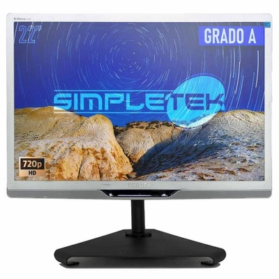 Monitor Screen LCD Display Philips 22 " 16:10 HD Multimedia DVI Reconditioned - Image 1 of 4