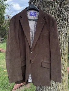 Beverly Hills Polo Club Brown Thin Wale Corduroy Sport Coat Mens XL - Picture 1 of 9