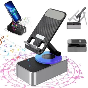 3 in 1 Bluetooth Audio HiFi Speaker Power Bank Bracket Phone Holder Mount Tablet - Picture 1 of 11