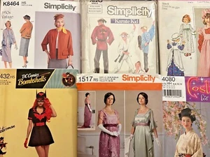 Fancy Dress Costumes. Sewing Patterns. Clothes. Adult & Child. New.