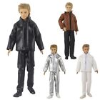 Fashion Leather 1/6 Doll Clothes For Ken Boy Doll Outfit Zipper Coat Pants Shoes