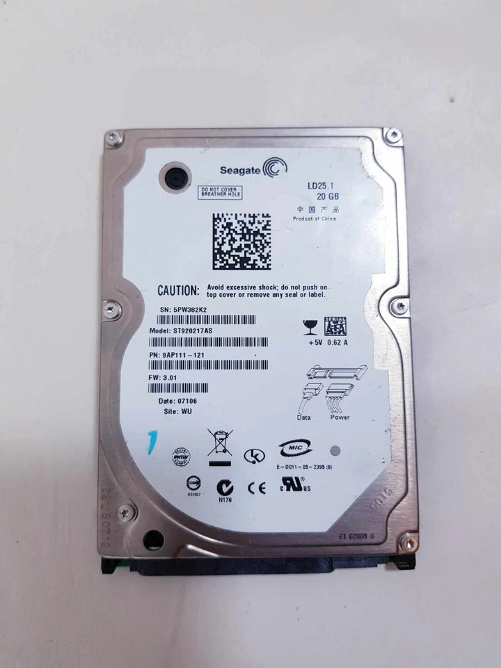 SEAGATE LD25.1 20GB 5.4k 2MB SATA 2.5'' ST920217AS - Image 1 of 4