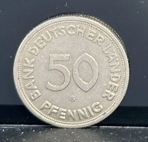 Münze 50 Pfennig 1949 G Bank Deutscher Länder sehr selten 2 - Bild 1 von 2