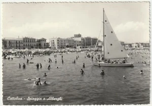 CATTOLICA - RIMINI - SPIAGGIA E ALBERGHI - VIAGG. 1958 -80406- - Bild 1 von 1
