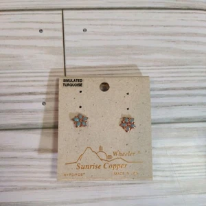 Pendientes Wheeler Sunrise Cobre Hechos en EE. UU. Turquesa Simulada - Imagen 1 de 4