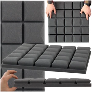 Pianka akustyczna wygłuszająca kostka wypukła 5cm dekoracja panel na ścianę 50cm - Zdjęcie 1 z 130