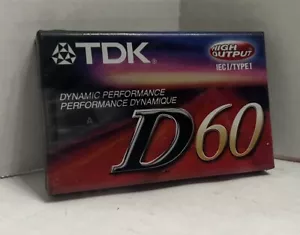 TDK D60 IEC I/Tipo 1 Nastro cassetta audio ad alta uscita - Foto 1 di 5