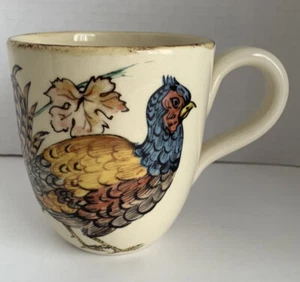 Sur La Table The Art and Soul of Cooking Pheasant Bird Coffee Mug Cup Italy - Picture 1 of 5