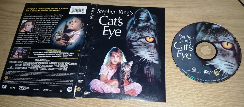 Stephen King's Cat's Eye DVD Drew Berrymore Horror 2002 Snap Case James Woods - Image 1 of 1