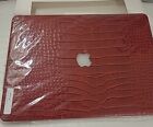 Chic Geeks Luxe Macbook Case For Pro 13''  2016-2022, Crimson Faux Croc