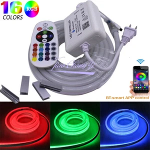 110V 220V 5050 RGB LED strip neon lights IP67 with BT-smart APP controler Kit - Picture 1 of 9
