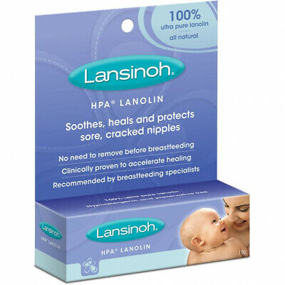 Lansinoh Nipple Cream 15g 100% Ultra Pure Hpa Lanolin Soothes Cracked Nipples • 22.67$