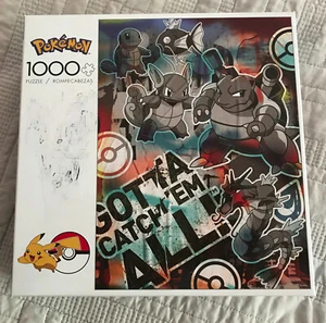 POKEMON 1000 PIECE JIGSAW PUZZLE SQUIRTLE EVOLUTION GRAFFITI BUFFALO NEW SEALED - Picture 1 of 3