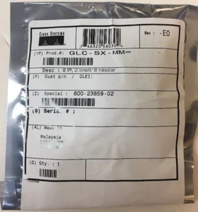 Cisco GLC-SX-MM 30-1301-02 1000BASE-SX SFP Transceiver Module New - Picture 1 of 3