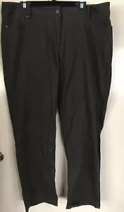 Size 18 Autograph Olive Green Straight Leg Pants Cotton Stretch - Picture 1 of 5