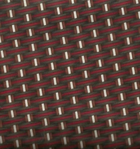 Aint No Bull brown red basket weave geometric Riverwoods fabric western - Picture 1 of 1