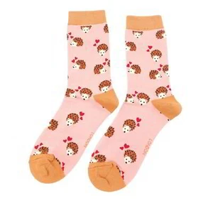 Miss Sparrow Herzen und Igel Socken rosa - Bild 1 von 2