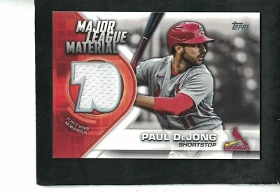 PAUL DeJONG CARDINALS SHORTSTOP 2021 TOPPS MAJOR LEAGUE MATERIALS JERSEY  - Image 1 of 2