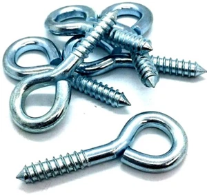 Heavy Duty 75mm Screw Eye Bolt Lag Eye Bolt Fixing With 16mm Eyelet (466) - Picture 1 of 4