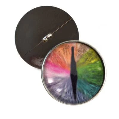 Pair Rainbow Dragon Half Sphere Sew-On Glass Eyes Taxidermy Jewelry Art - Image 1 of 4