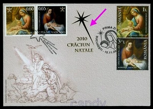 2010 Christmas,Weihnachten,Natale,Noel,Murillo,Romania-Vatican,6479,Special FDC - Picture 1 of 1
