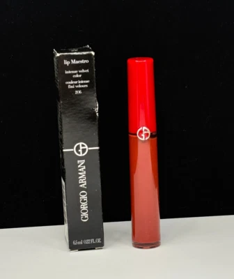 Giorgio Armani Lip Maestro Intense Velvet Color CEDAR 206  6.5 ml NIB - Image 1 of 4
