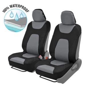 3-Layer Waterproof Seat Covers for Car SUV Auto Sideless Black/Gray 2 Front - Bild 1 von 8