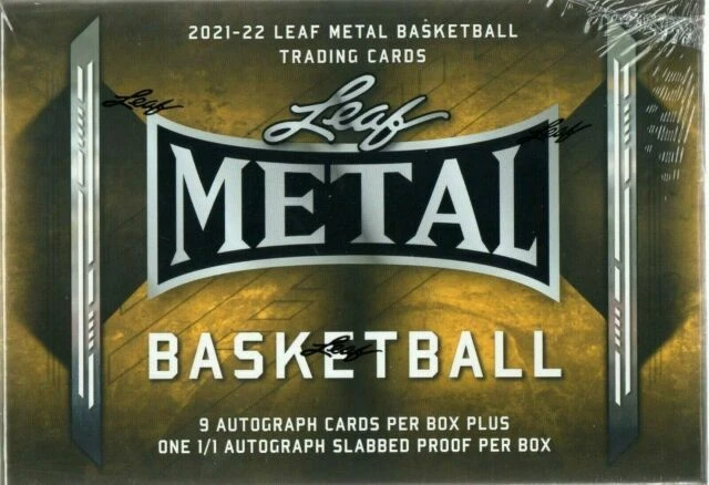 Leaf 2021-22 Metal Basketball Hobby Jumbo Box - 10 Cards