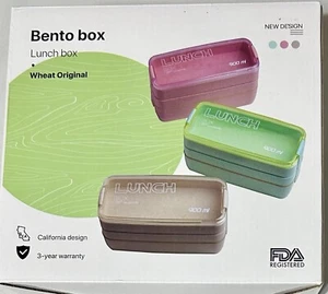 Bento Box Erwachsene 3-1 stapelbare Brotdose - Bild 1 von 6