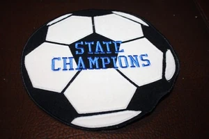 Vintage Letterman Varsity chenille SOCCER PATCH 8X8 INCHES - Picture 1 of 1