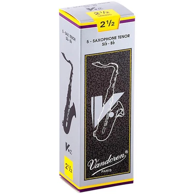 Vandoren V12 Series Tenor Saxophone Reeds Strength - 2.5, Box of 5