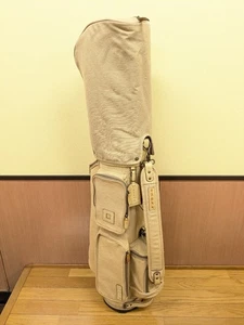 ONOFF Canvas Leather Golf Caddy Bag Beige Vintage Style Japan High-End Model NM - Picture 1 of 10
