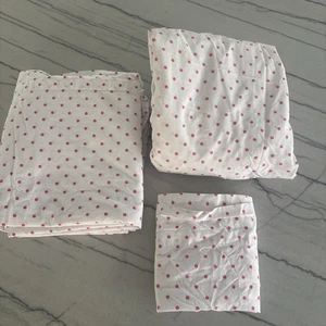 Pottery Barn Kids Pink Polka Dot Twin 3 Pc Sheet Set Cotton Multiple Available - Picture 1 of 7