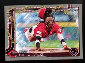 2025 Topps Holiday Elly De La Cruz Silver  Glitter #H 97 Reds - Picture 1 of 1
